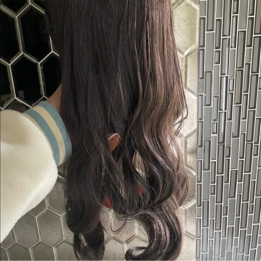 Halo hair extensions dark brown
